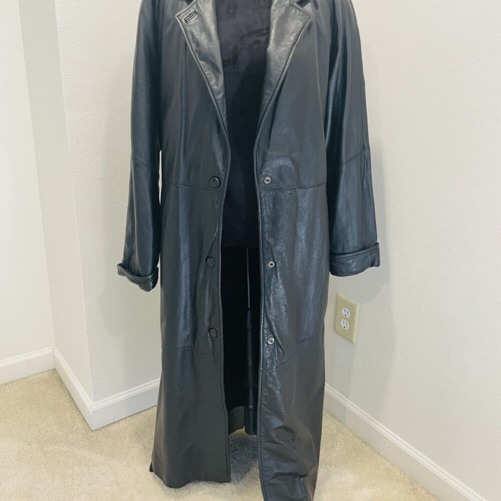Wilsons The Leather Experts (Vintage) Leather Trench Coat
